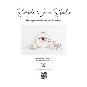 Taylor Swift Fearless Heart Hand Counted Cross‎ Stitch Pattern KIT